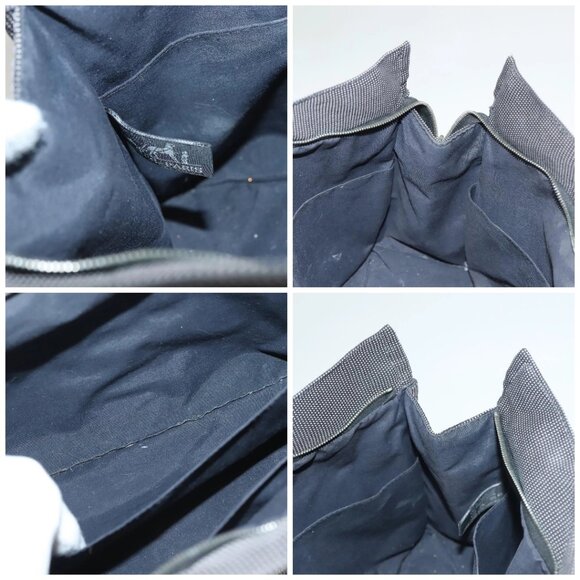 HERMES Her Line Clutch Bag Canvas Gray Auth 118940 - Picture 15 of 16